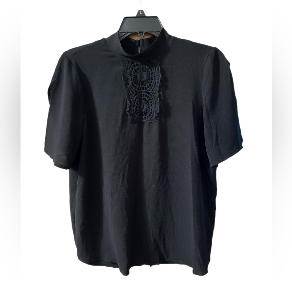 June & Hudson Black Short Sleeve Shirt Small